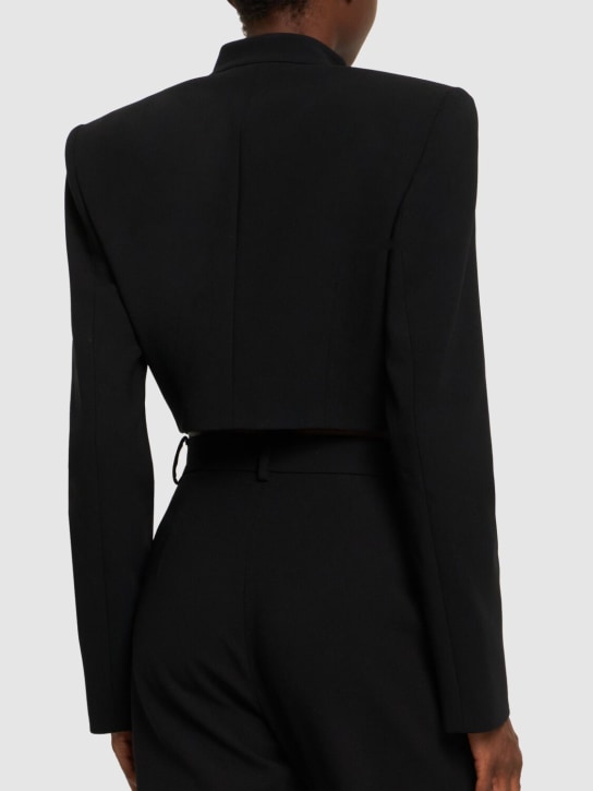 Magda Butrym: Keyhole wool crepe crop jacket