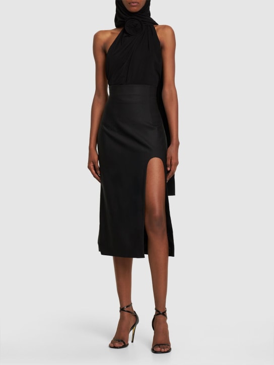 Magda Butrym - Draped jersey bodysuit w/hood