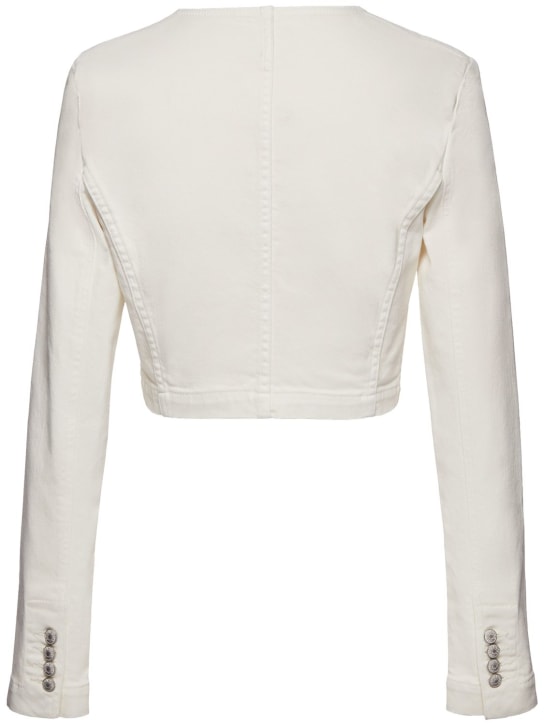 Magda Butrym: Jacke aus Baumwolldenim mit U-Ausschnitt
