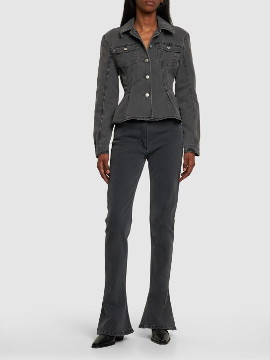 Magda Butrym - Flared low rise cotton denim jeans
