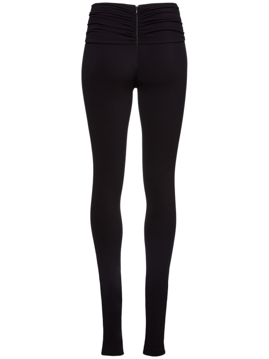 Magda Butrym: Legging en jersey drapé détail rose