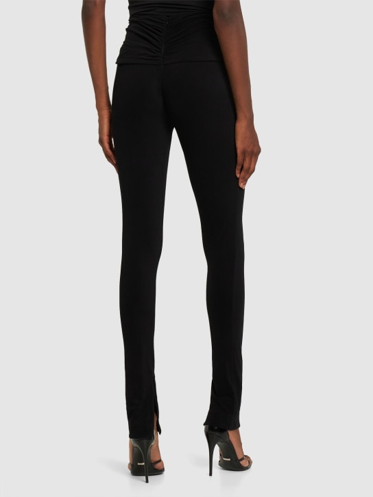 Magda Butrym: Legging en jersey drapé détail rose