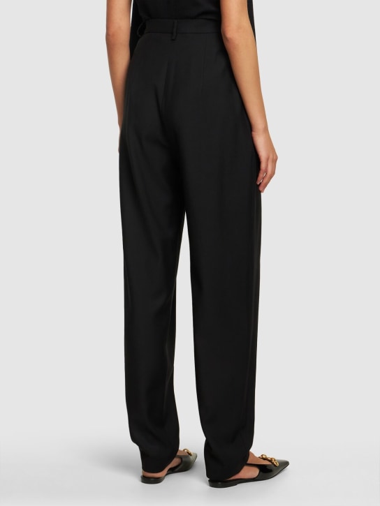 Magda Butrym: Wool twill straight high waist pants