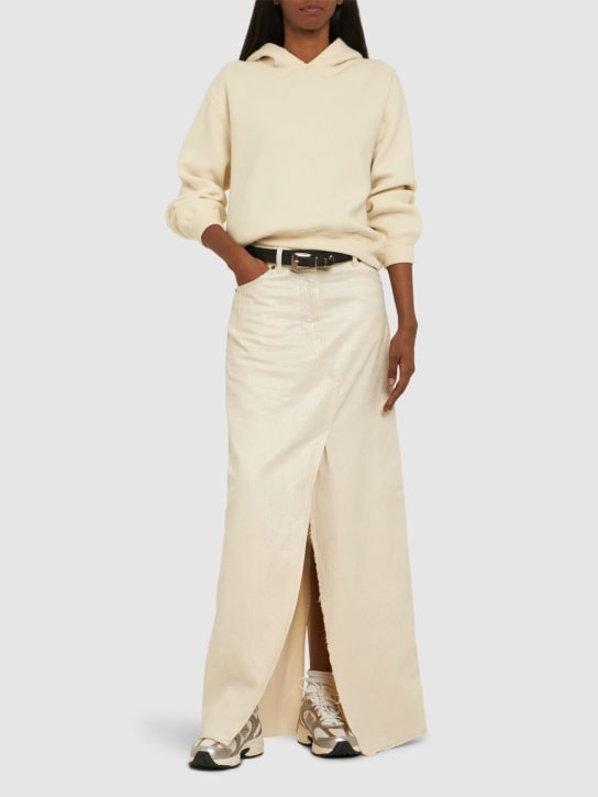 Darkpark: Jupe midi en denim de coton Emma