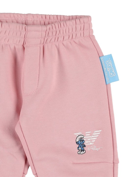 Emporio Armani: Pantalon en coton bio Schtroumpfs