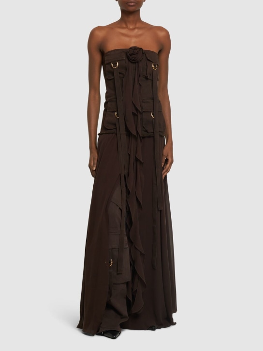 Blumarine: Minikleid aus Seidengeorgette, LVR Exclusive