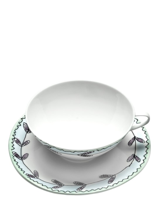 Marni By Serax: Set of 2 Blossom Milk teacups & saucers