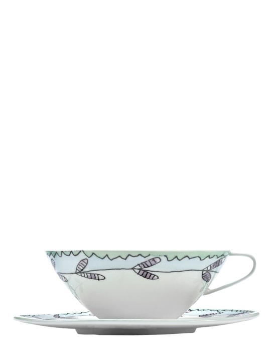 Marni By Serax: Set of 2 Blossom Milk teacups & saucers