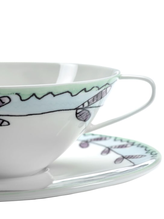 Marni By Serax: Set of 2 Blossom Milk teacups & saucers