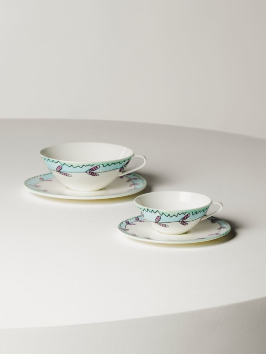Marni By Serax - Set of 2 Blossom Milk teacups & saucers