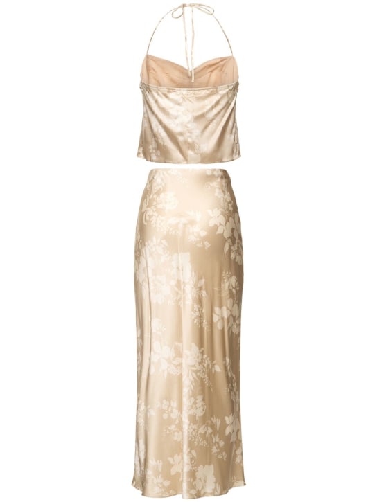 Reformation: Beba silk satin top & midi skirt
