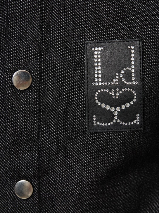 Ludovic de Saint Sernin: Schmal geschnittenes Denimhemd mit verziertem Logo
