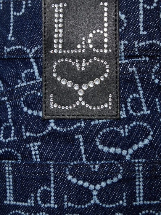 Ludovic de Saint Sernin: Jean droit en denim de coton à monogramme