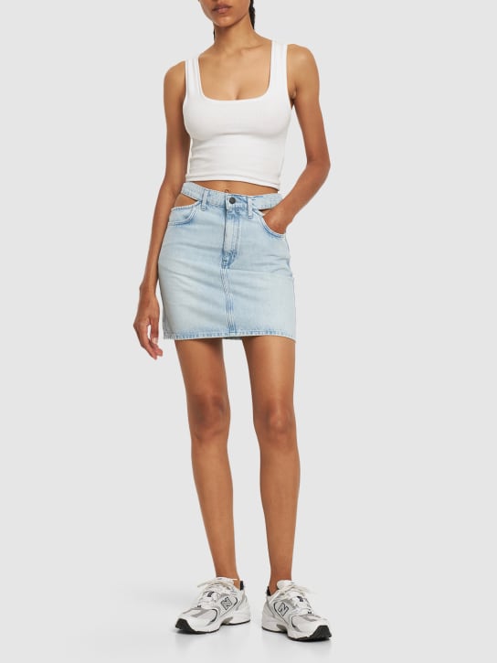 Triarchy - Jupe courte en denim taille haute Ms. Stone