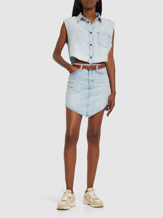 Triarchy - Jupe courte en denim biologique Ms. Heart