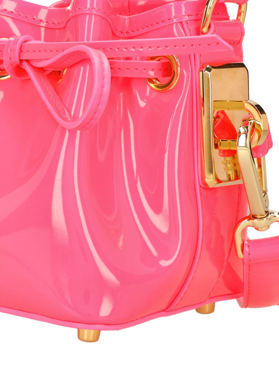 Alexandre Vauthier: Mini patent leather fluo top handle bag