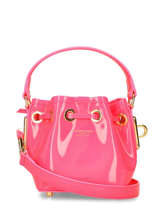 Alexandre Vauthier: Mini patent leather fluo top handle bag