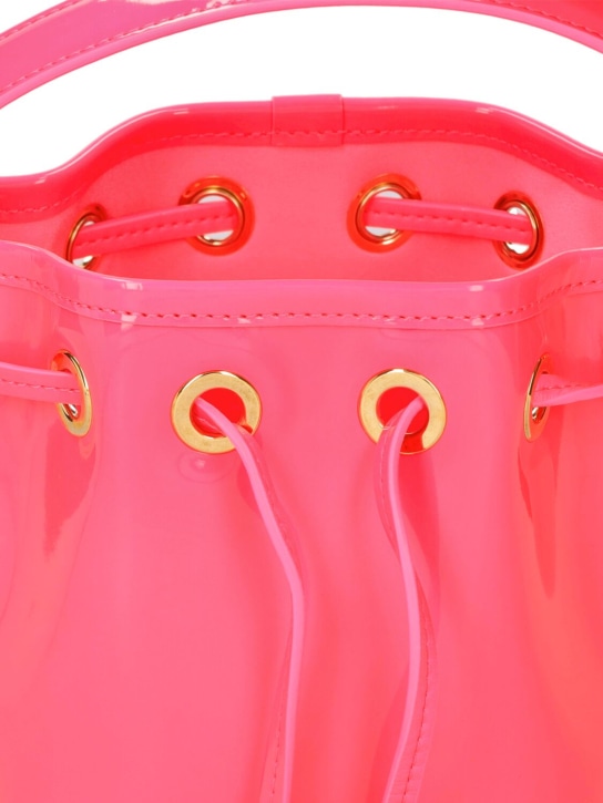 Alexandre Vauthier: Mini patent leather fluo top handle bag