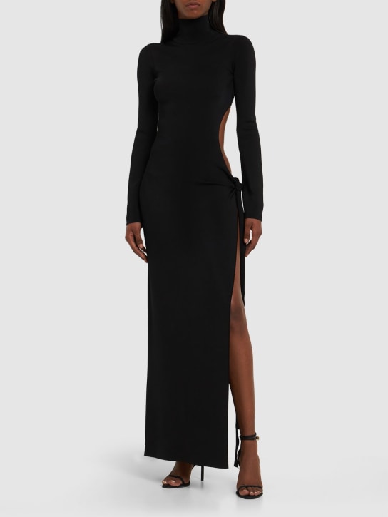 Galvan - Robe longue en maille ajourée Twist Cindy