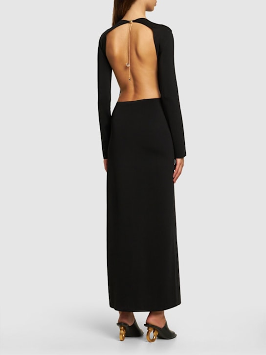 Galvan: Robe longue en maille détail chaîne Vega