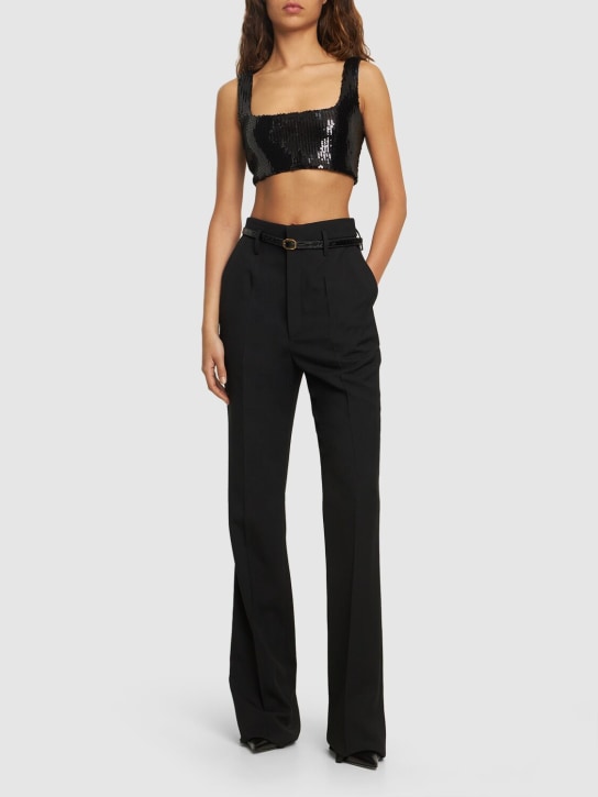 Galvan - Crop-Top mit Pailletten „Beating Heart“