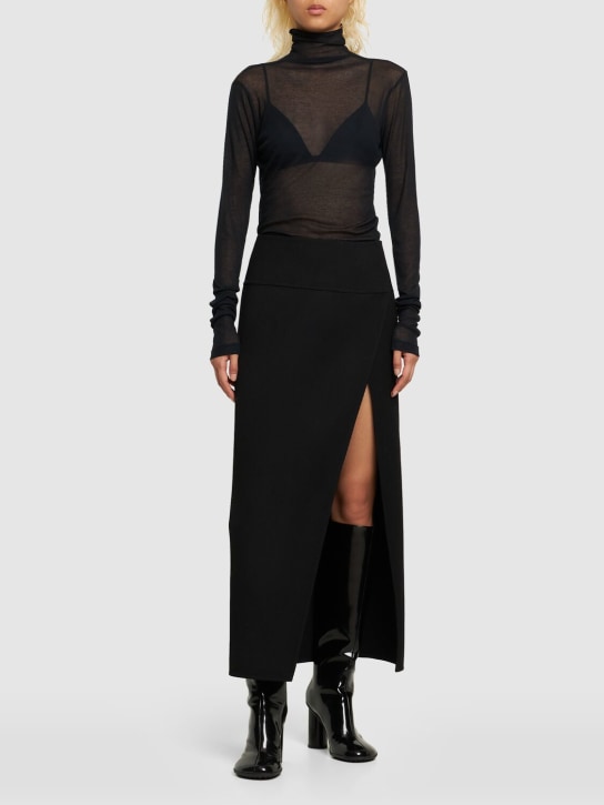 Auralee: Wool midi skirt