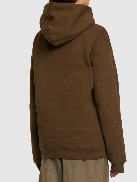 Lemaire: Sweat-shirt en coton mélangé à capuche