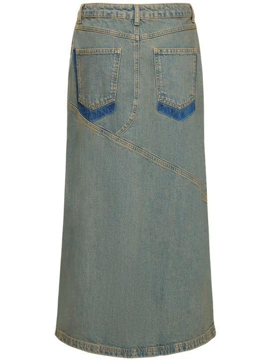 Miaou: Gonna midi Rowan in denim di cotone