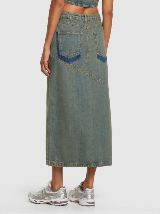 Miaou: Gonna midi Rowan in denim di cotone