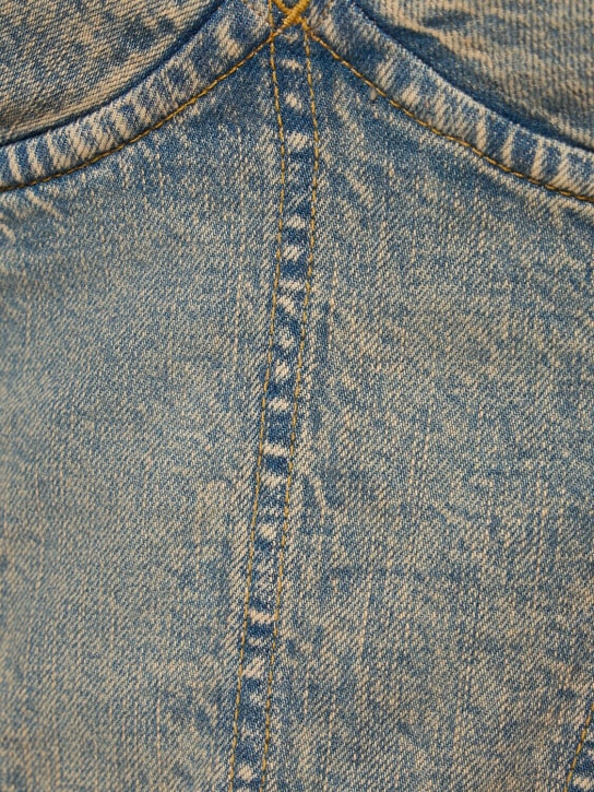 Miaou: Kiko cotton denim corset top