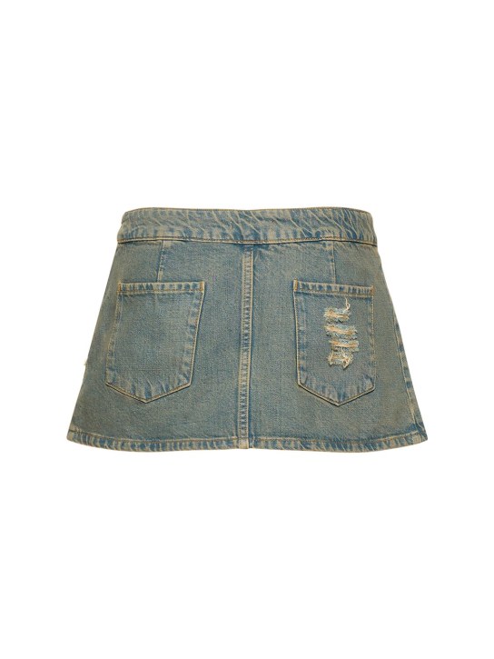 Miaou: Jupe courte en denim de coton Hunter