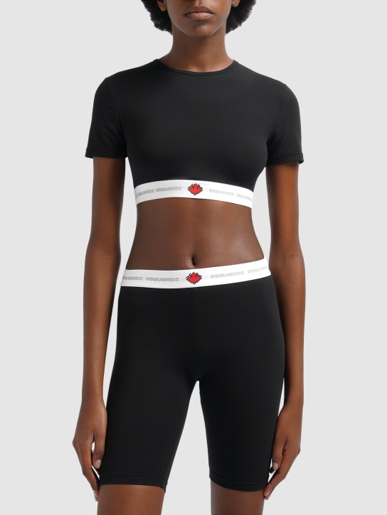 Dsquared2 - Logo cotton jersey bike shorts