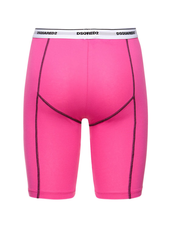 Dsquared2: Radlerhose aus Baumwolljersey mit Logo
