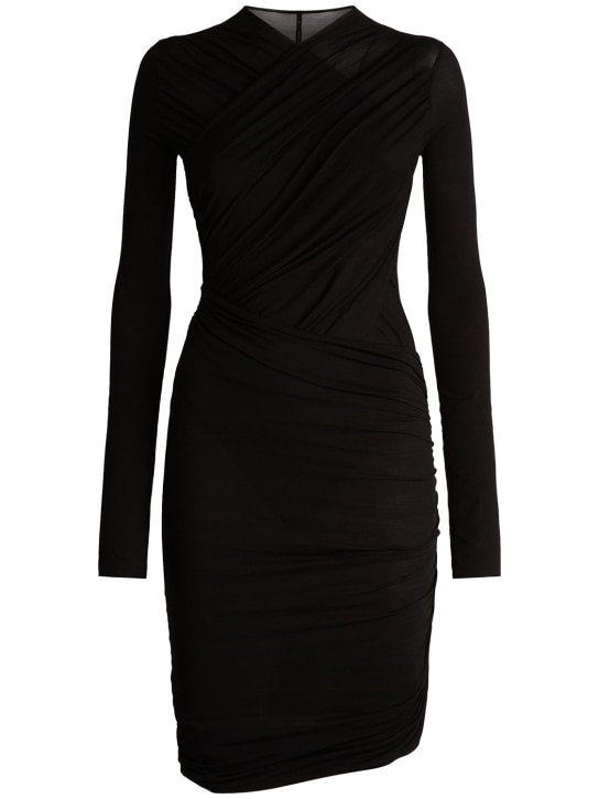 Petar Petrov: Jersey wrapping long sleeve mini dress