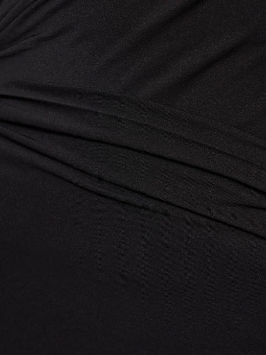 Petar Petrov: Jersey wrapping long sleeve mini dress