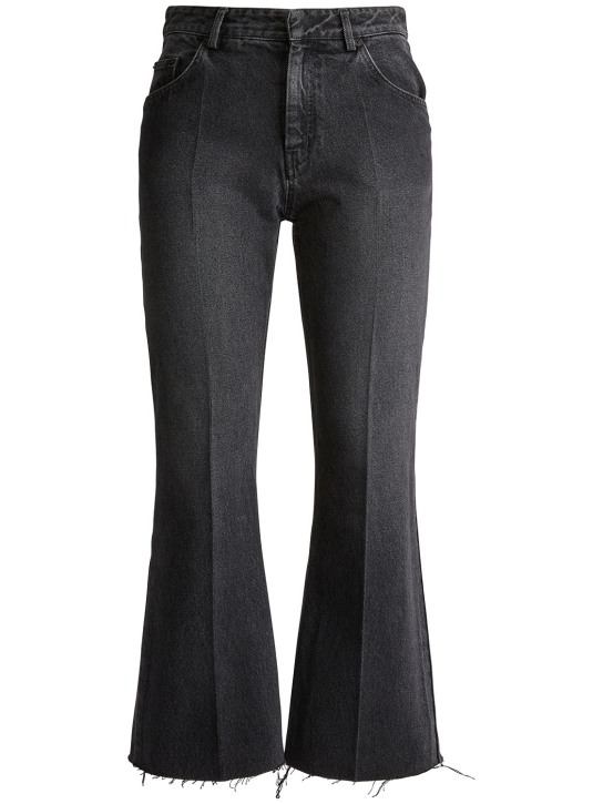 Petar Petrov: Jean slim court en denim taille mi-haute
