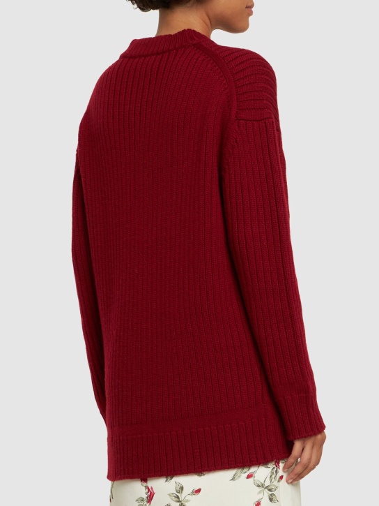 Emilia Wickstead: Wool knit v neck sweater