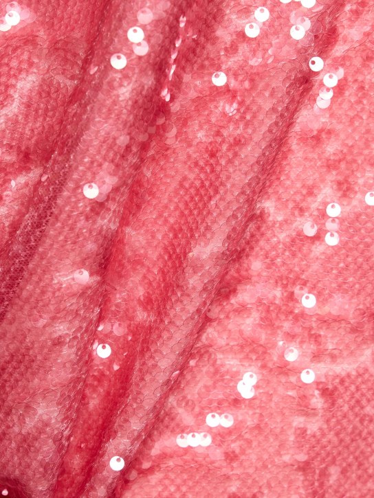 The Attico: Robe courte en sequins à col en V Gael
