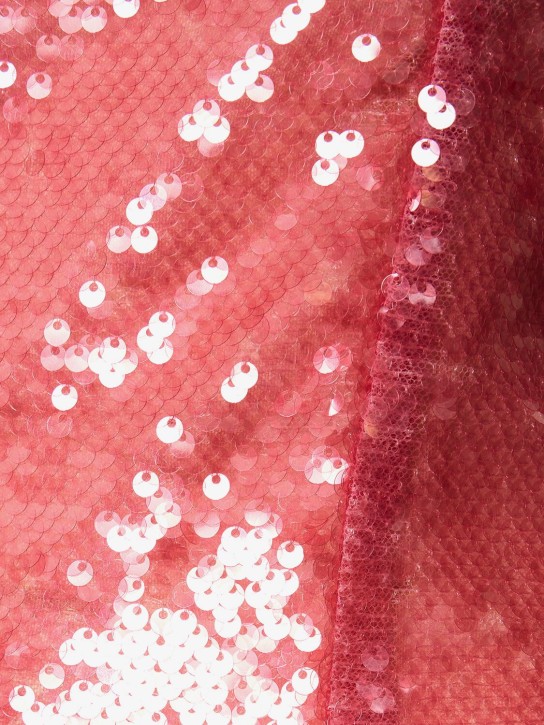The Attico: Robe midi sans manches en sequins