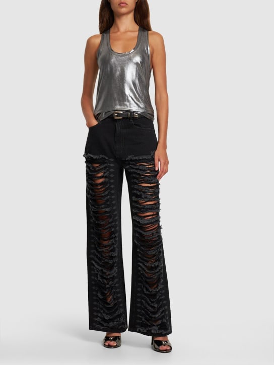 Dion Lee: Jean ample en coton usé