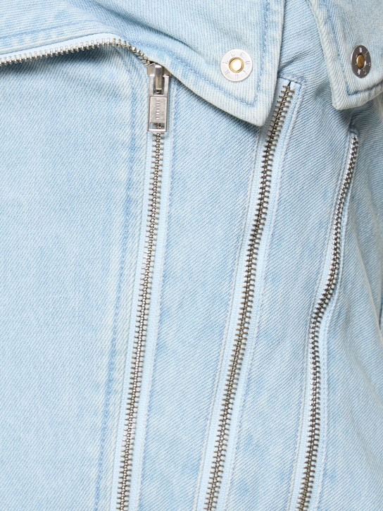 Dion Lee: Strapless cotton denim zip corset