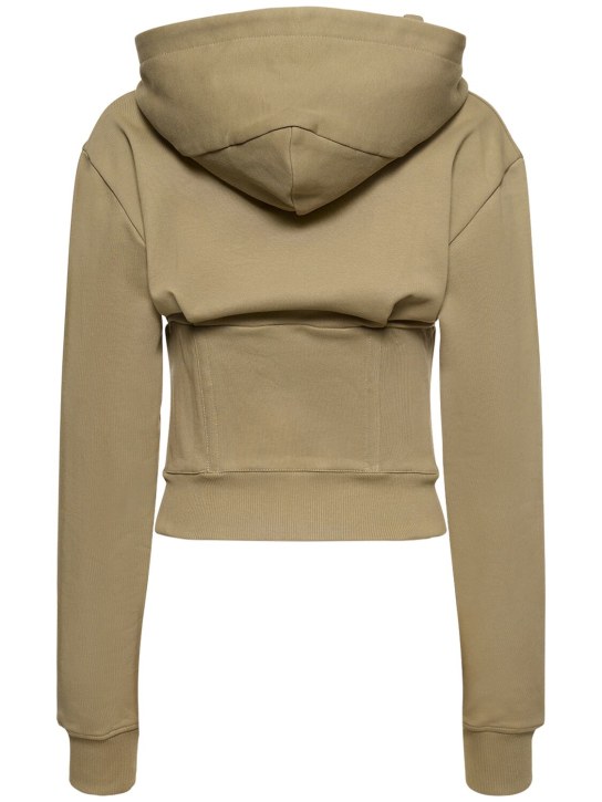 Dion Lee: Felpa in jersey di cotone / cappuccio