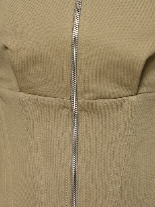 Dion Lee: Felpa in jersey di cotone / cappuccio