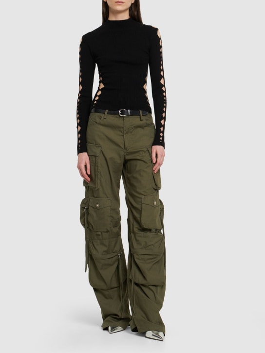 Dion Lee: Rib knit wool crewneck sweater