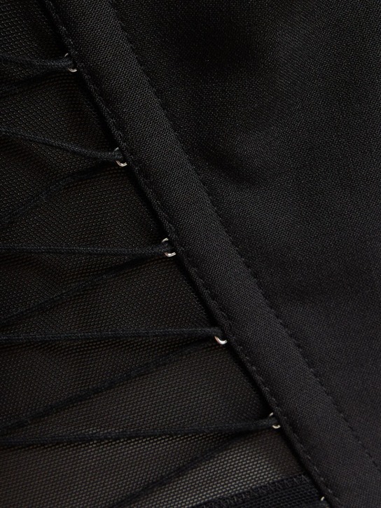Dion Lee: Giacca cropped in misto lana interlock