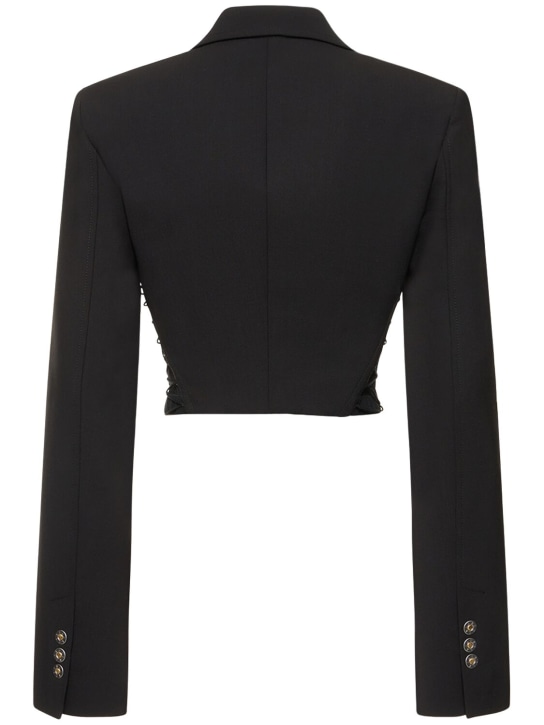 Dion Lee: Giacca cropped in misto lana interlock