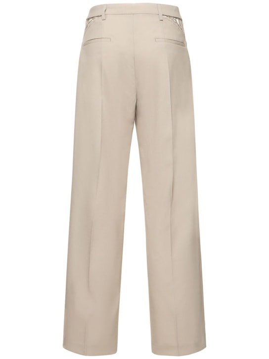 Dion Lee: Wool interlock mid rise wide pants
