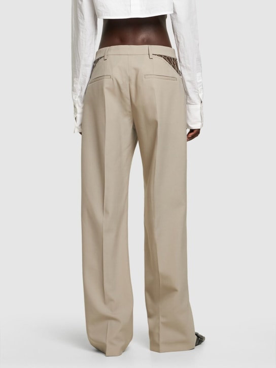 Dion Lee: Wool interlock mid rise wide pants