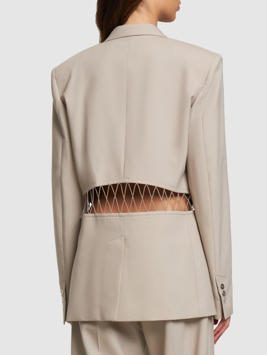 Dion Lee: Single breasted wool interlock jacket