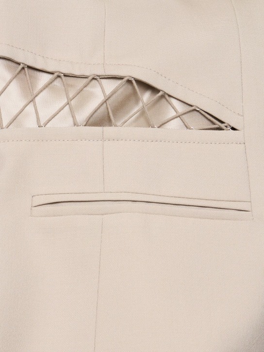 Dion Lee: Single breasted wool interlock jacket